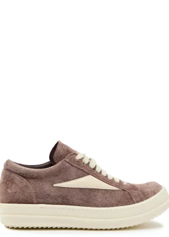 Vintage panelled brushed suede sneakers