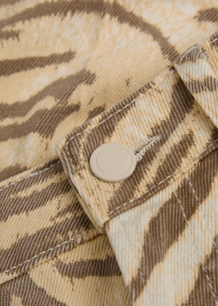 Vintage Straight Ankle tiger-print jeans