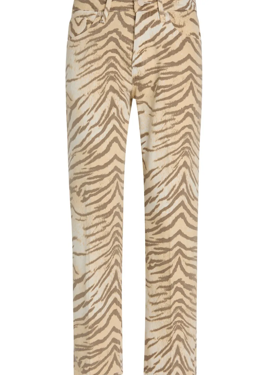 Vintage Straight Ankle tiger-print jeans