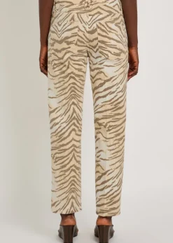 Vintage Straight Ankle tiger-print jeans
