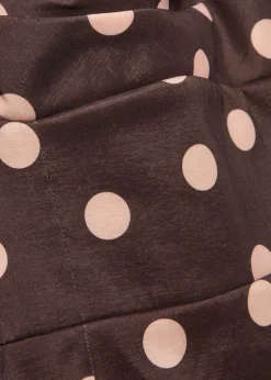Vivanne polka-dot slubbed-poplin mini dress