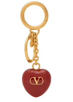 VLogo heart enamelled keyring