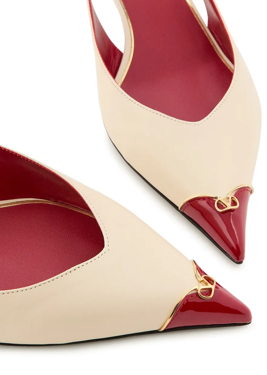 VLogo 40 slingback leather pumps