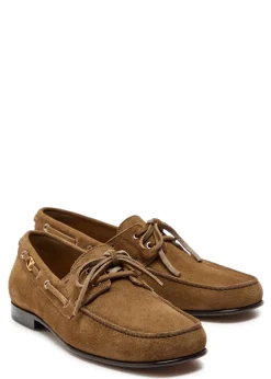 VLogo suede loafers