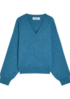 V-neck wool jumper