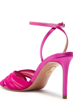 Voile 85 cross-over satin sandals