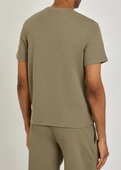 Waffle cotton-blend T-shirt