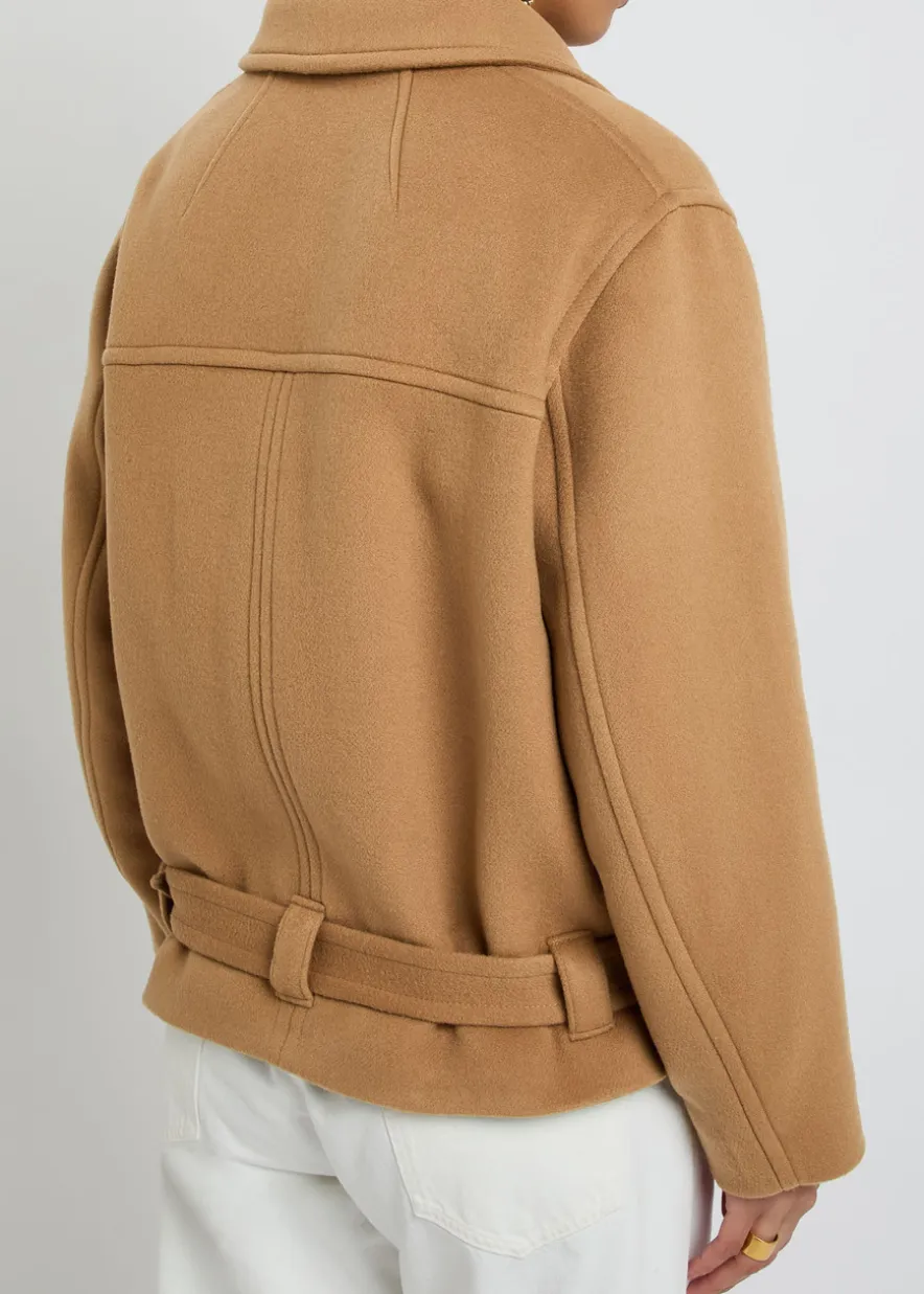 Warna belted wool and cashmere-blend jacket
