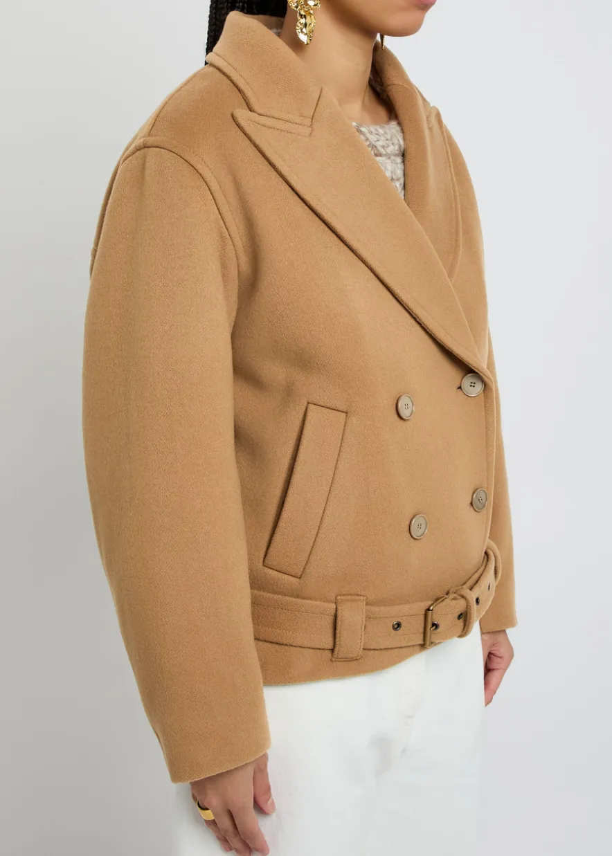 Warna belted wool and cashmere-blend jacket