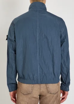 Warp crinkled nylon jacket