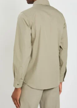 Warren cotton-poplin overshirt