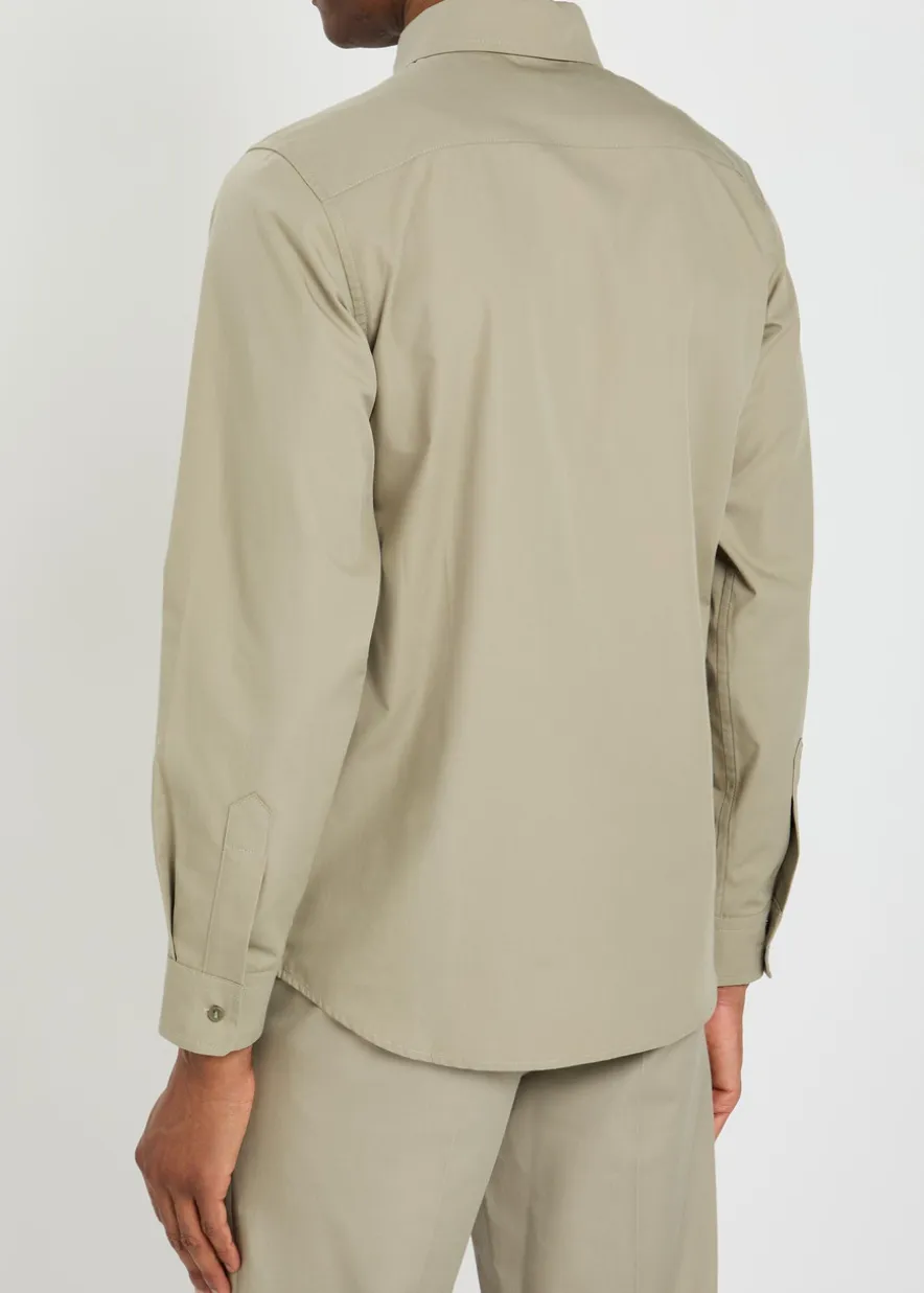 Warren cotton-poplin overshirt