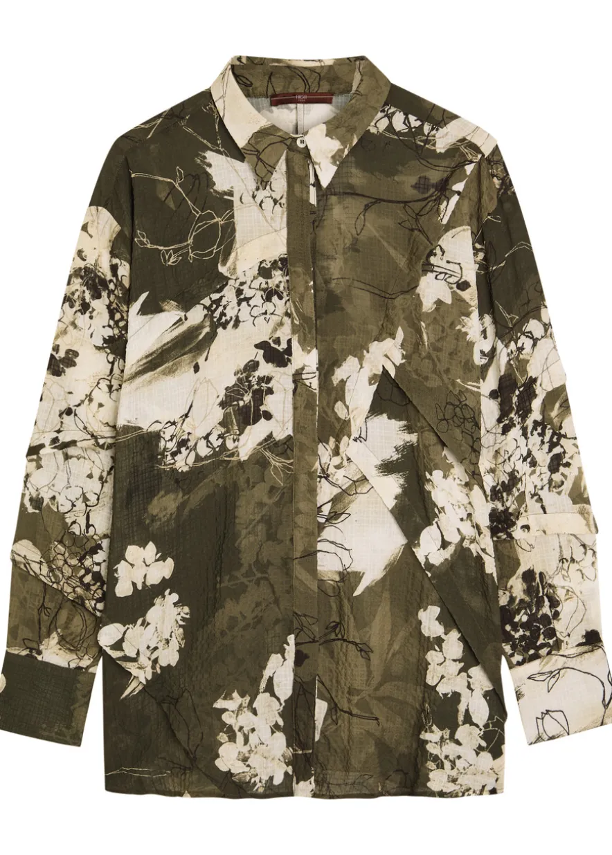Warrent printed seersucker blouse