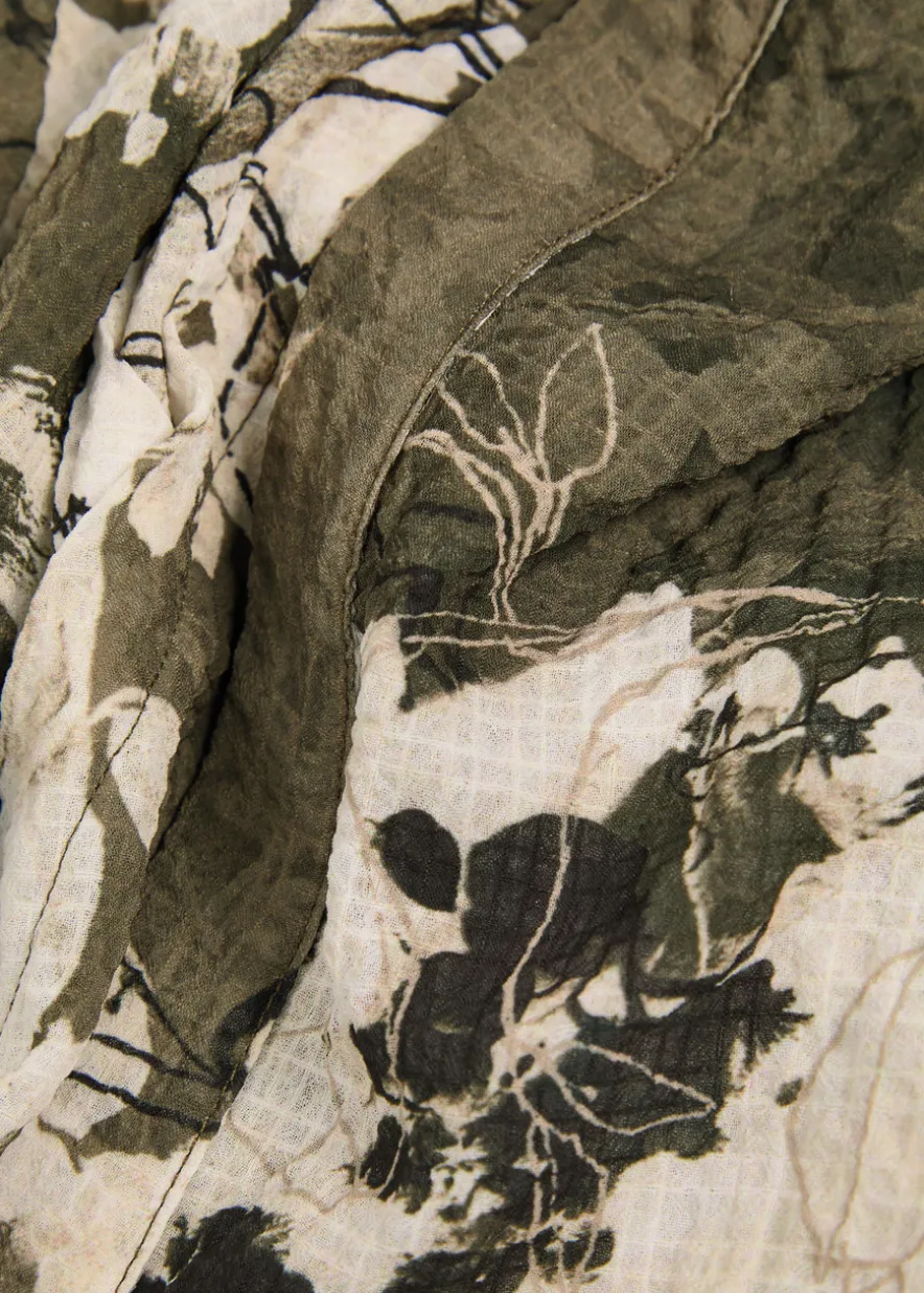 Warrent printed seersucker blouse