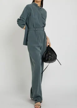 Washed twill jumpsuit
