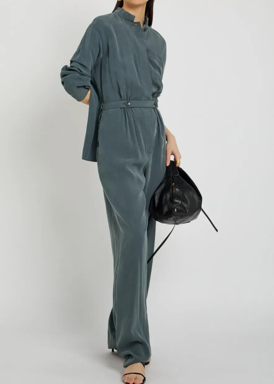 Washed twill jumpsuit