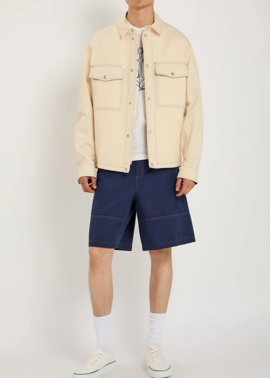 Watagua cotton and linen-blend overshirt