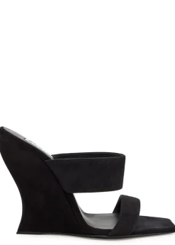 Wave 110 suede wedge mules