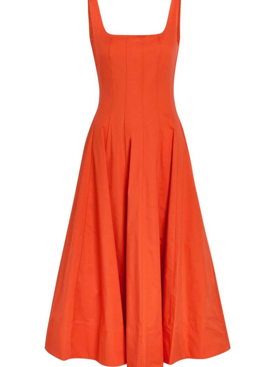 Wells stretch-cotton midi dress