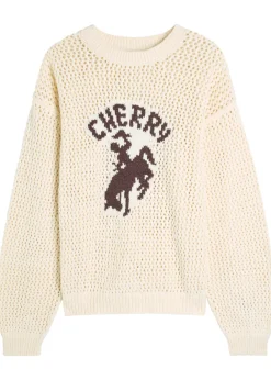 Western open-knit cotton jumper