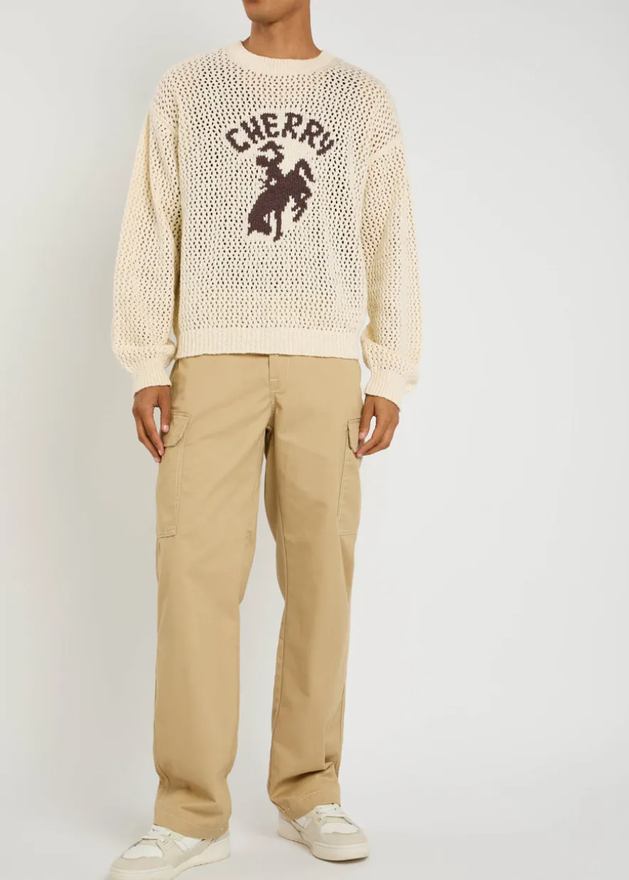 Western open-knit cotton jumper