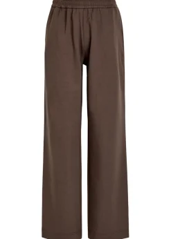 Wide-leg cotton-blend sweatpants