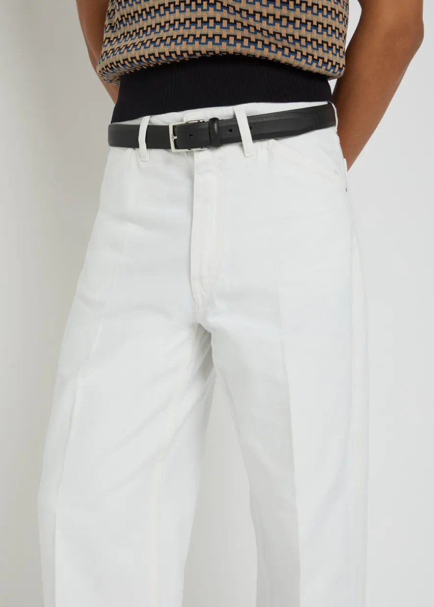 Wide-leg denim jeans