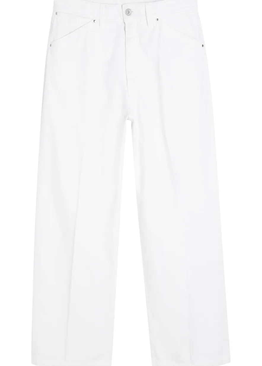 Wide-leg denim jeans