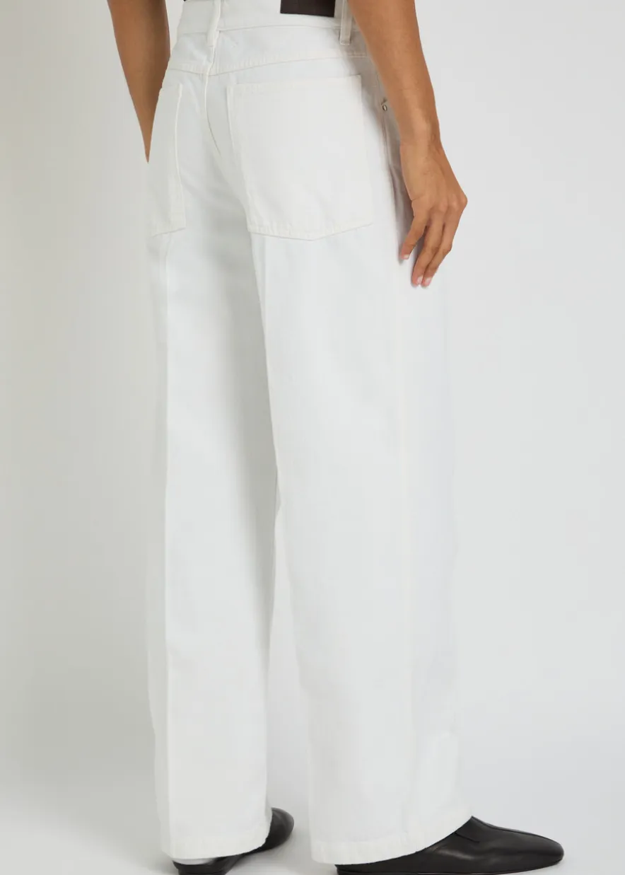 Wide-leg denim jeans