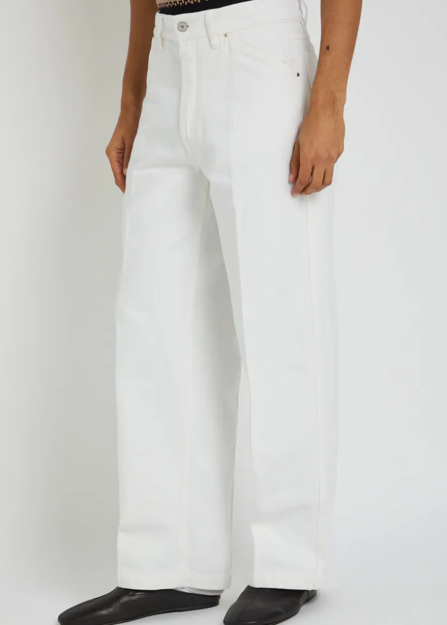 Wide-leg denim jeans