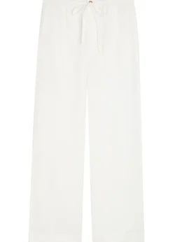 Wide-leg linen trousers