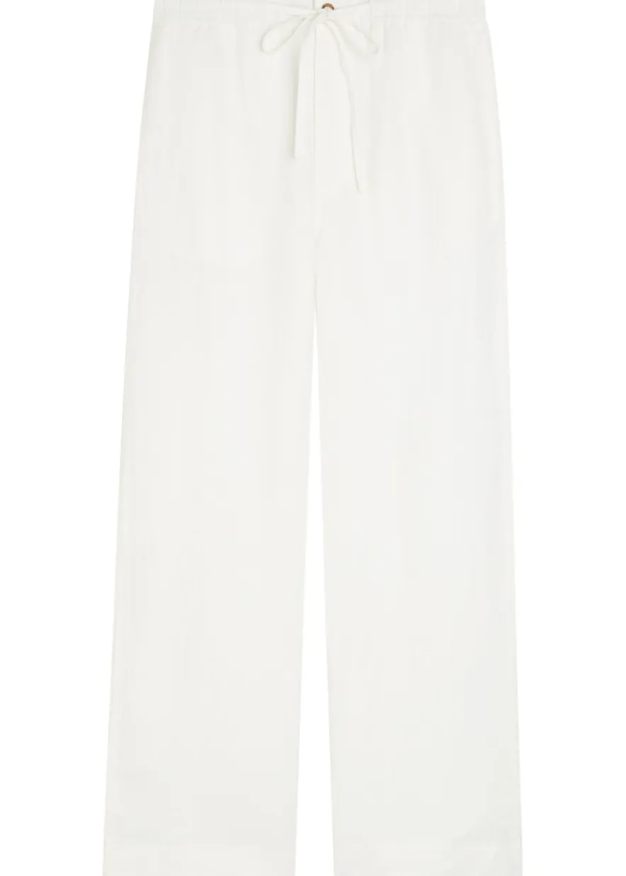 Wide-leg linen trousers