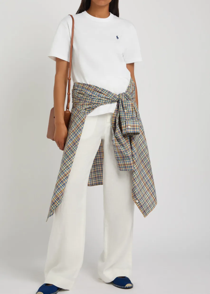Wide-leg linen trousers