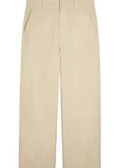 Wide-leg silk-blend trousers