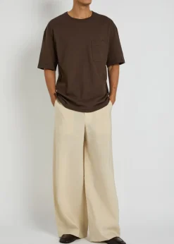 Wide-leg silk-blend trousers