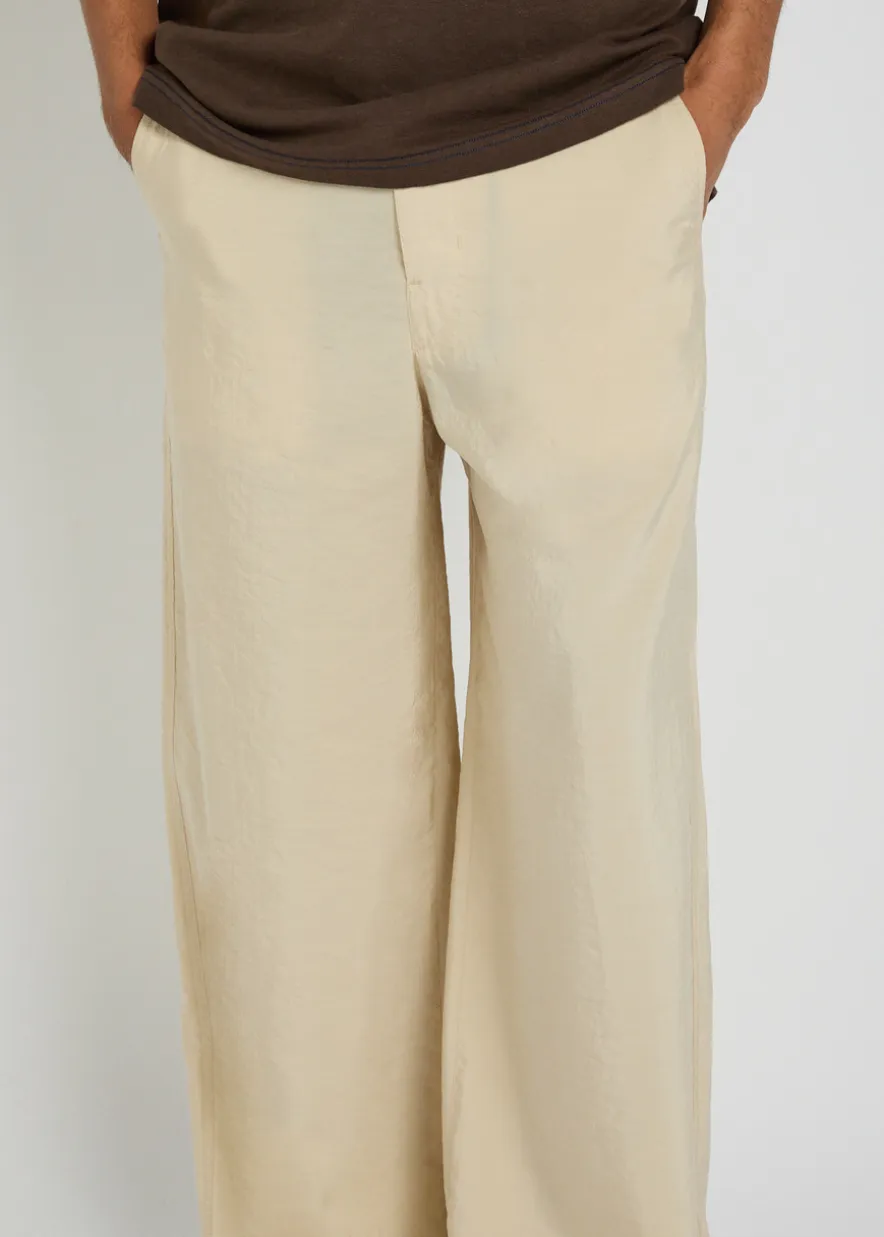 Wide-leg silk-blend trousers
