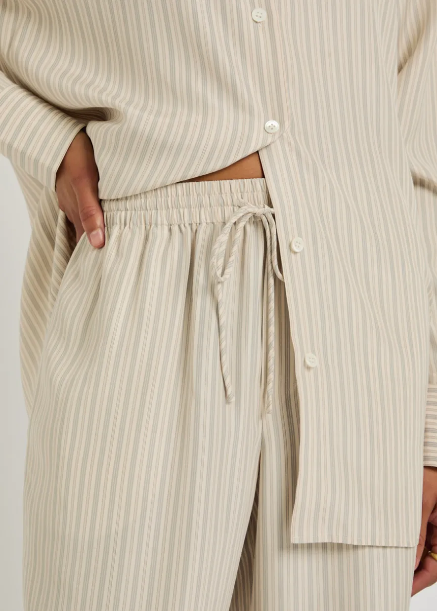 Wide-leg silk-chiffon trousers