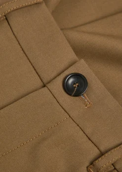 Wide-leg stretch-wool trousers