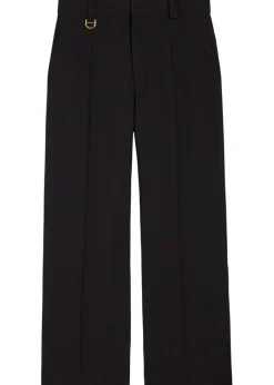 Wide-leg wool trousers
