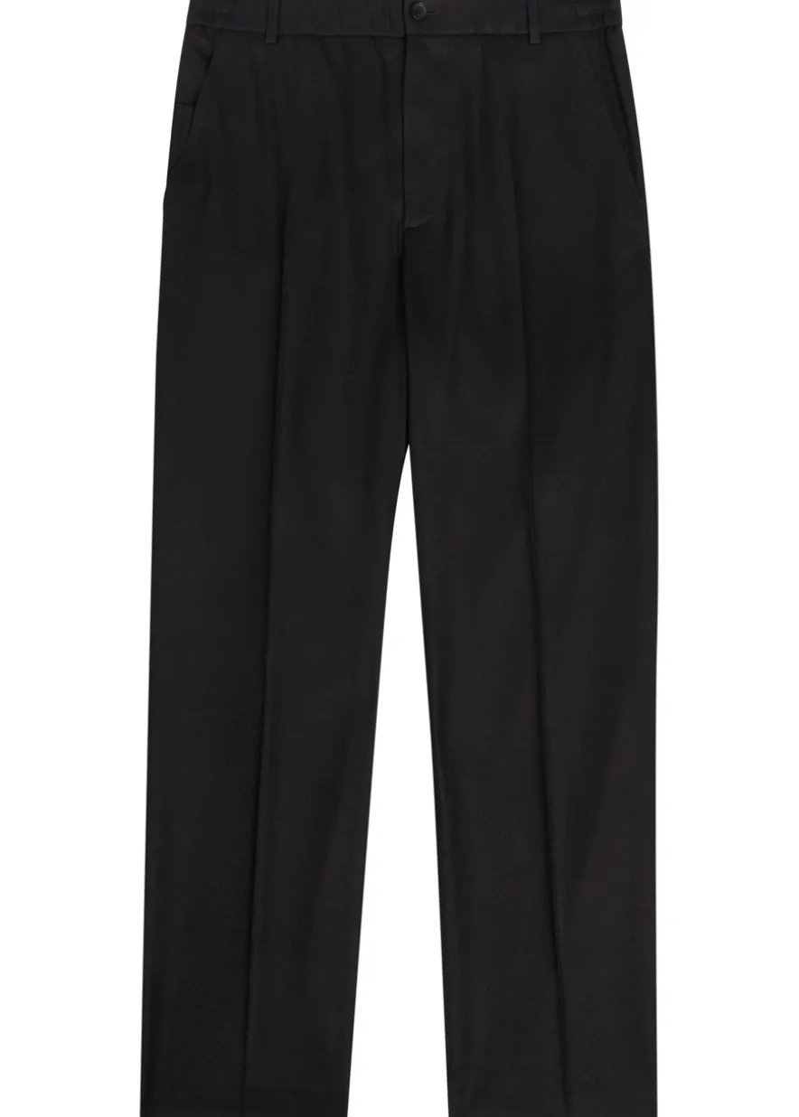 Wide-leg wool trousers