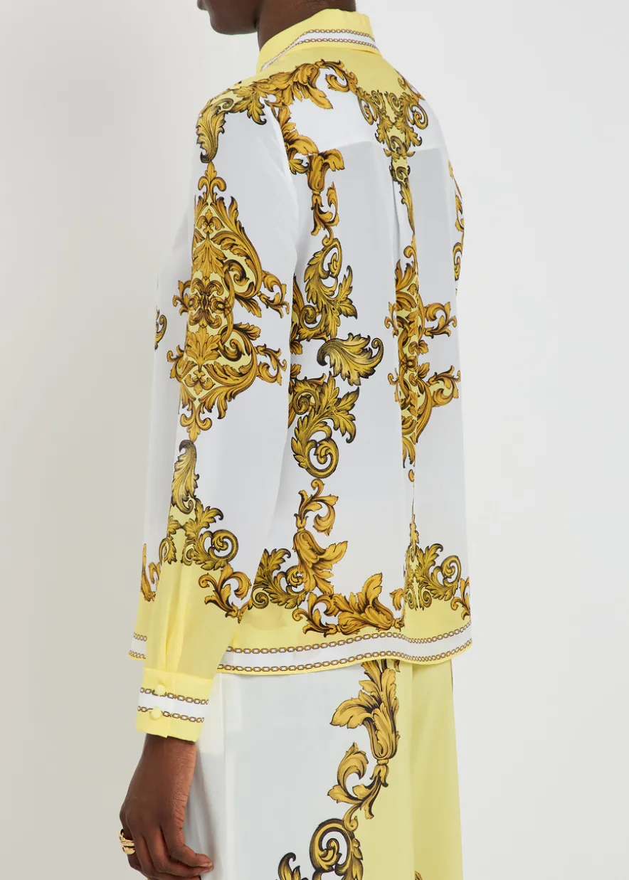 Willa printed silk-chiffon shirt