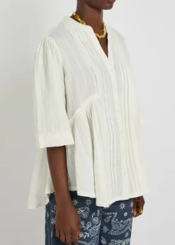 Willow textured cotton blouse
