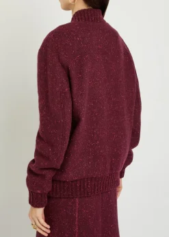 Winslow speckled wool-blend bomber jacket