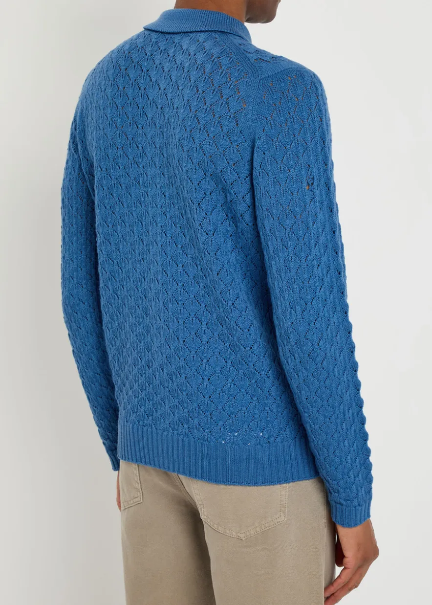 Winster open-knit merino wool cardigan