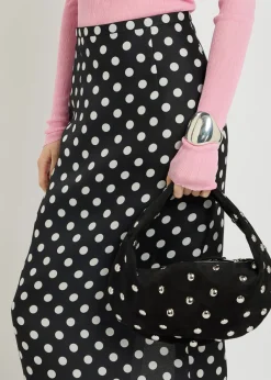 Winton polka-dot silk midi skirt