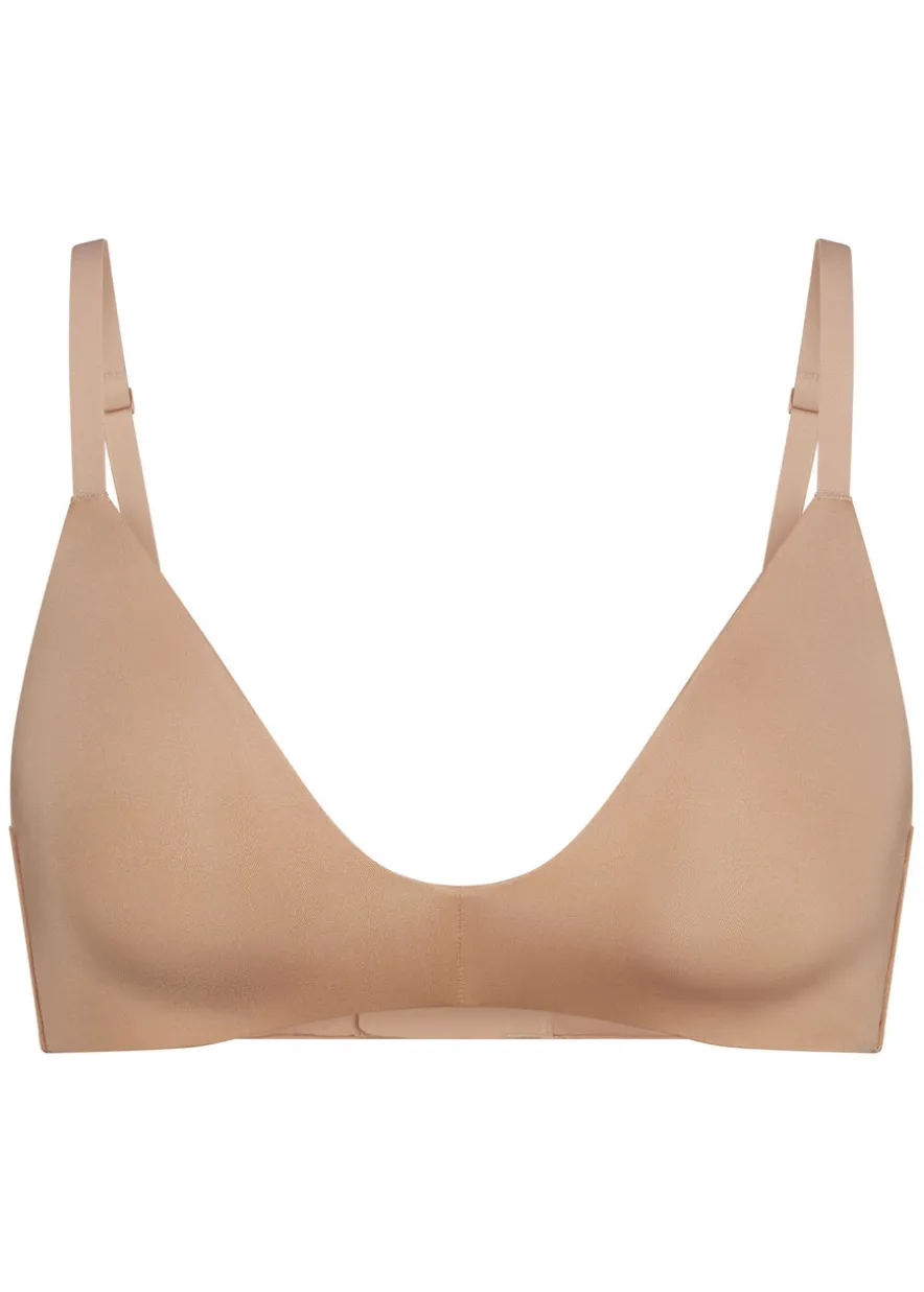 Wireless stretch-jersey t-shirt bra