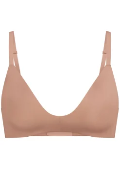 Wireless stretch-jersey t-shirt bra