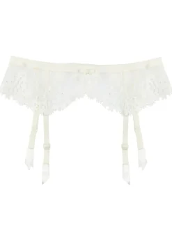 Wish ivory lace suspender belt