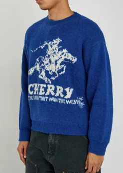 Won The West intarsia alpaca-blend jumper