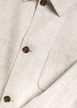 Wool and cashmere-blend overshirt